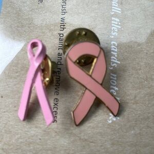 Two‎ Breast Cancer Awareness Pins